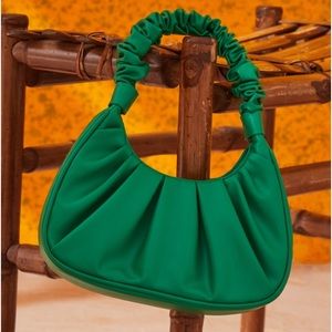 Green Ruched Handle Bag